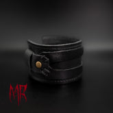 Eldric Leather Bracelet Black Side